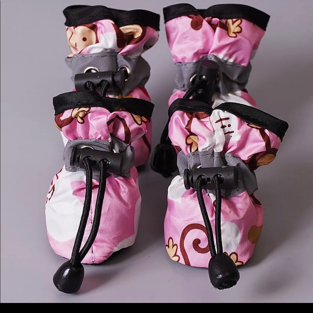 Pet dog floral boots anti slip - 3 sets - Picture 3 of 9